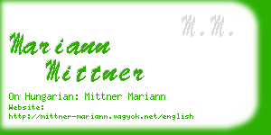 mariann mittner business card
